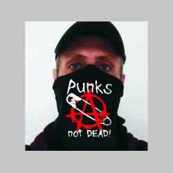 Punks not Dead univerzálna elastická multifunkčná šatka vhodná na prekrytie úst a nosa aj na turistiku pre chladenie krku v horúcom počasí